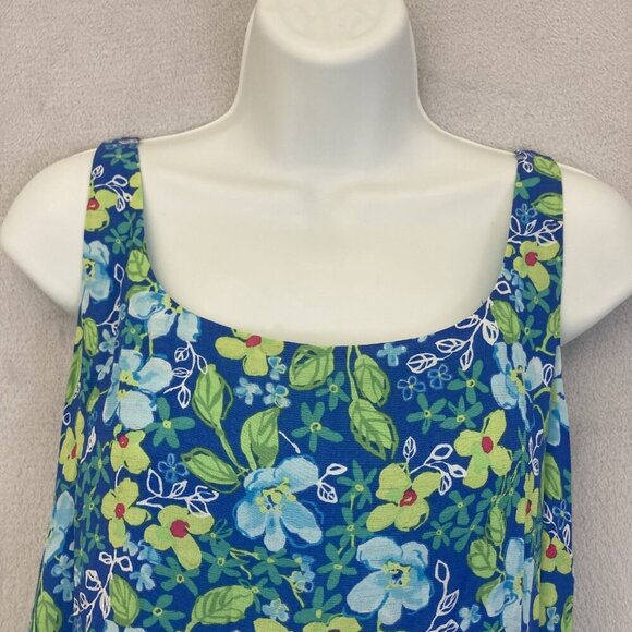 Vintage Y2K Sigrid Olsen Sport Floral Midi Sheath Dress Size 6 Sleeveless 2002 - Picture 14 of 16